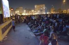 Tahrir Cinema. Tahrir Square sit-in, July 2011, Cairo, Egypt. Photo by Sherief Gaber.