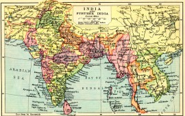antique map of India before contemporary boundaries
