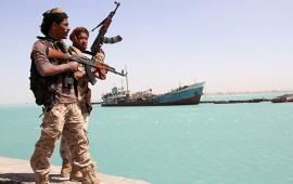 Houthis disrupt strategic shipping lane.