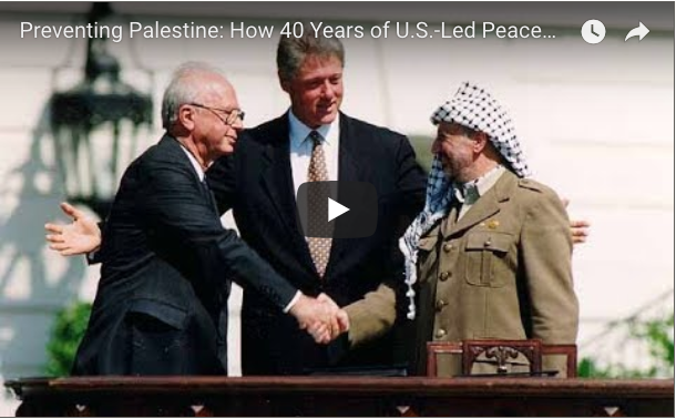 President Clinton welcomes Rabin and Arafat to the White House.