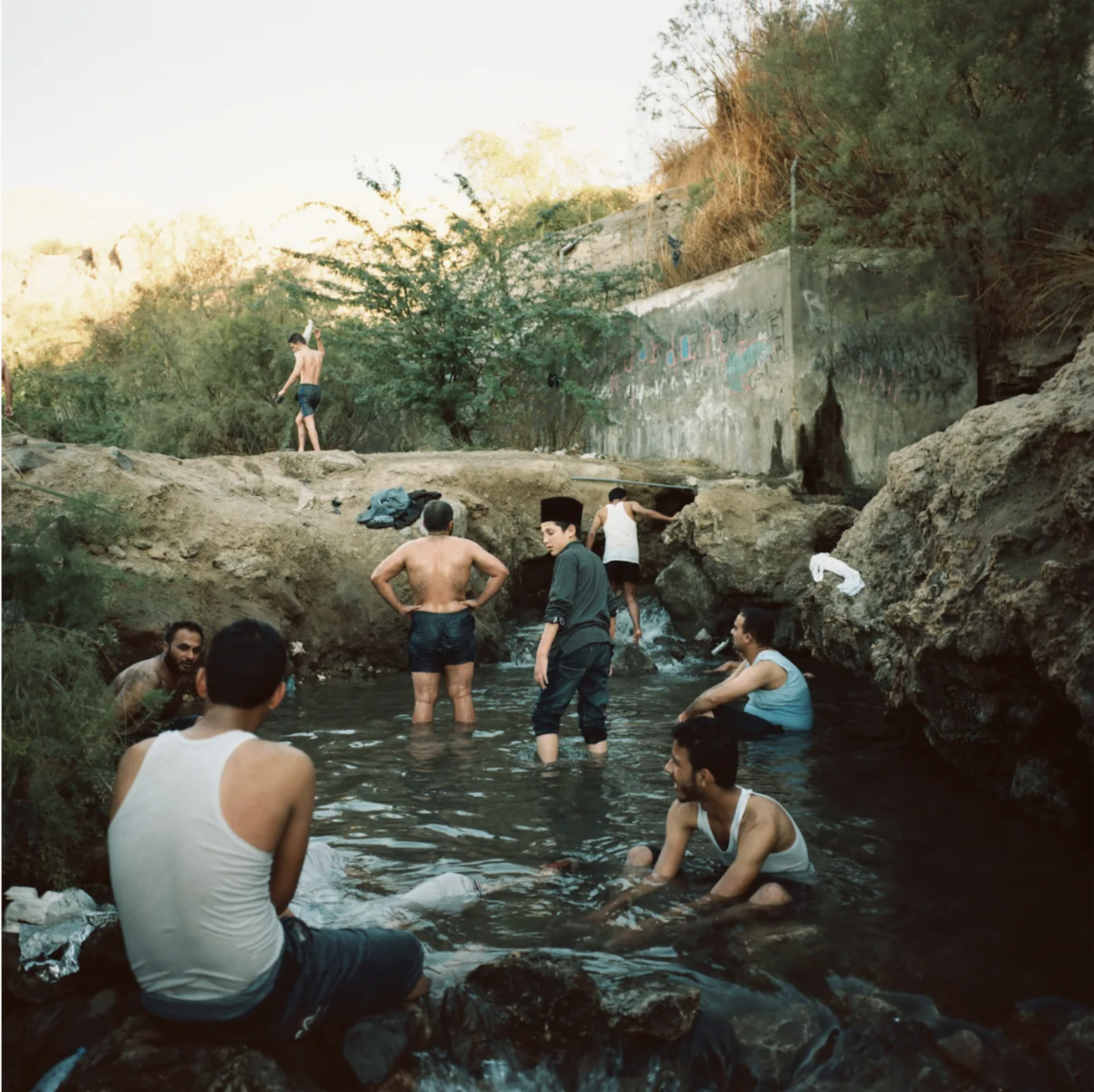 Hot Springs, Jordan (2017) by Nadia Bseiso. Currently on view at the MEI Art Gallery.