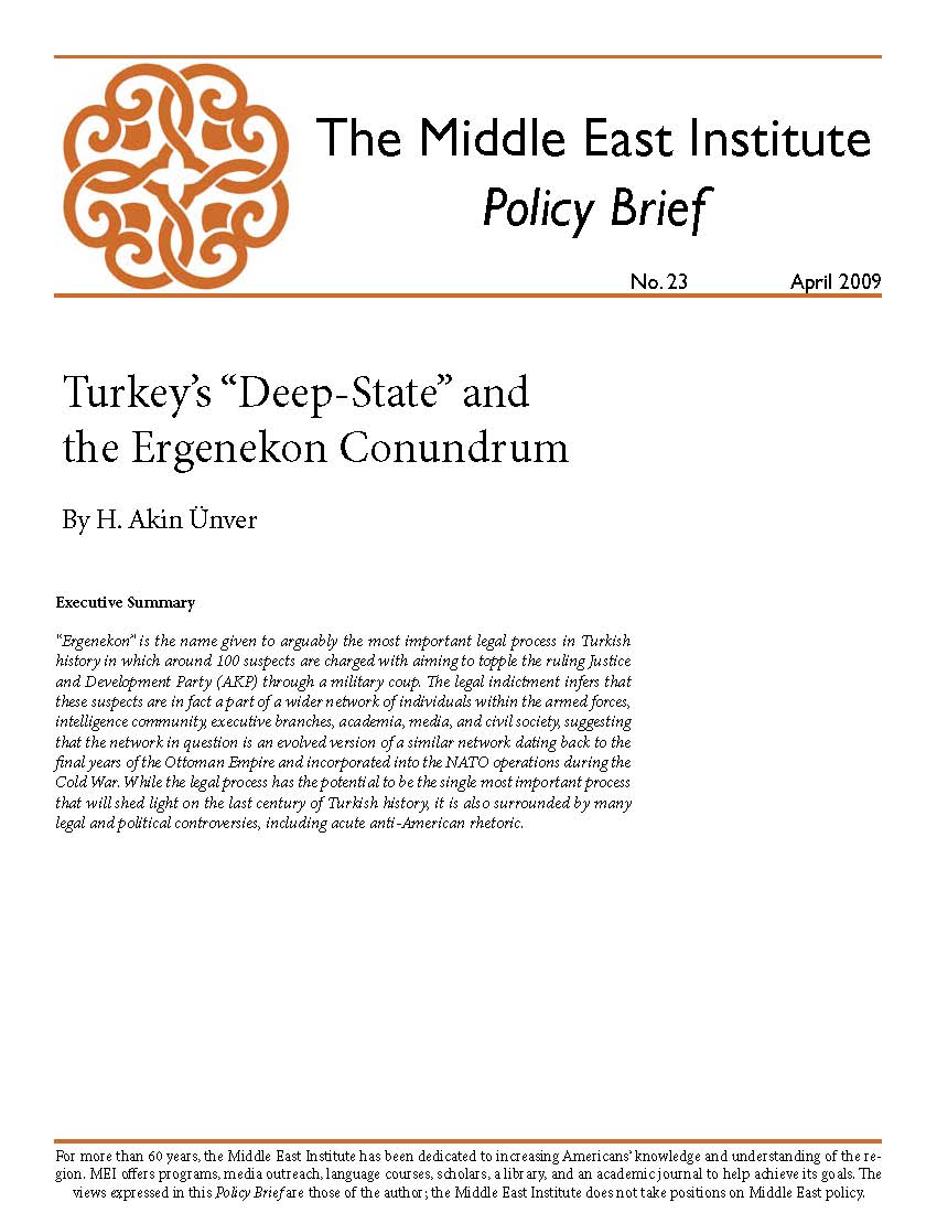 Turkey S Deep State And The Ergenekon Conundrum Middle East Institute