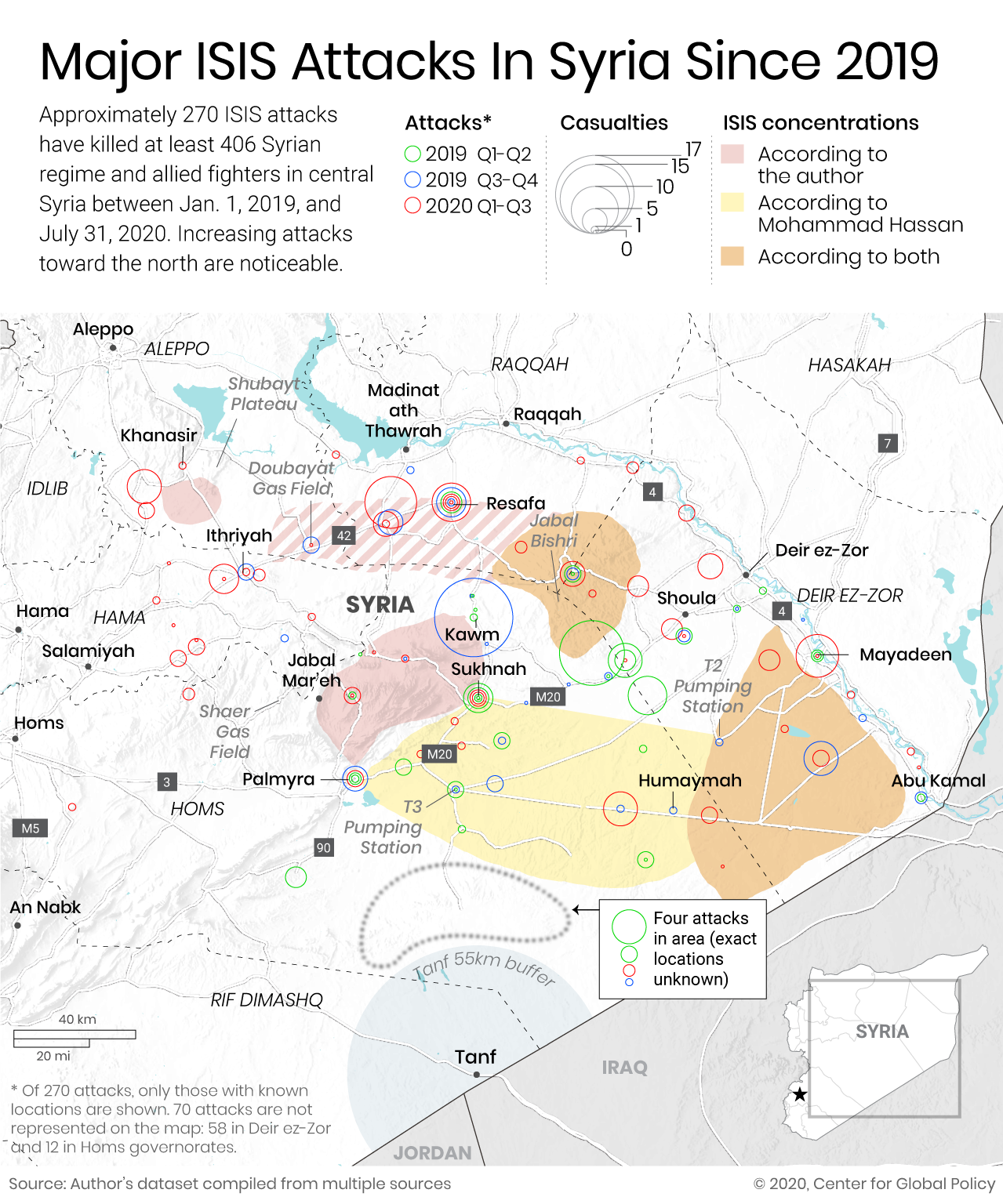 Syria ISIS attack map