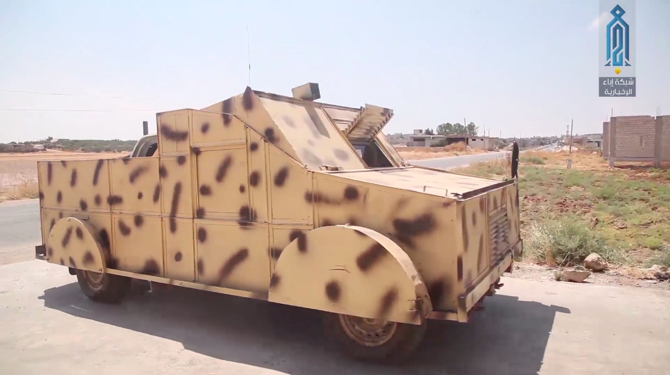 An HTS up-armored SVBIED backing out of its forward hide site on the eastern outskirts of Hesh on Aug. 18, 2019.