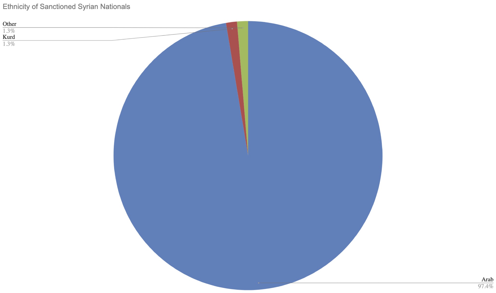 Figure 2: Ethnicity shares of sanctioned Syrian nationals