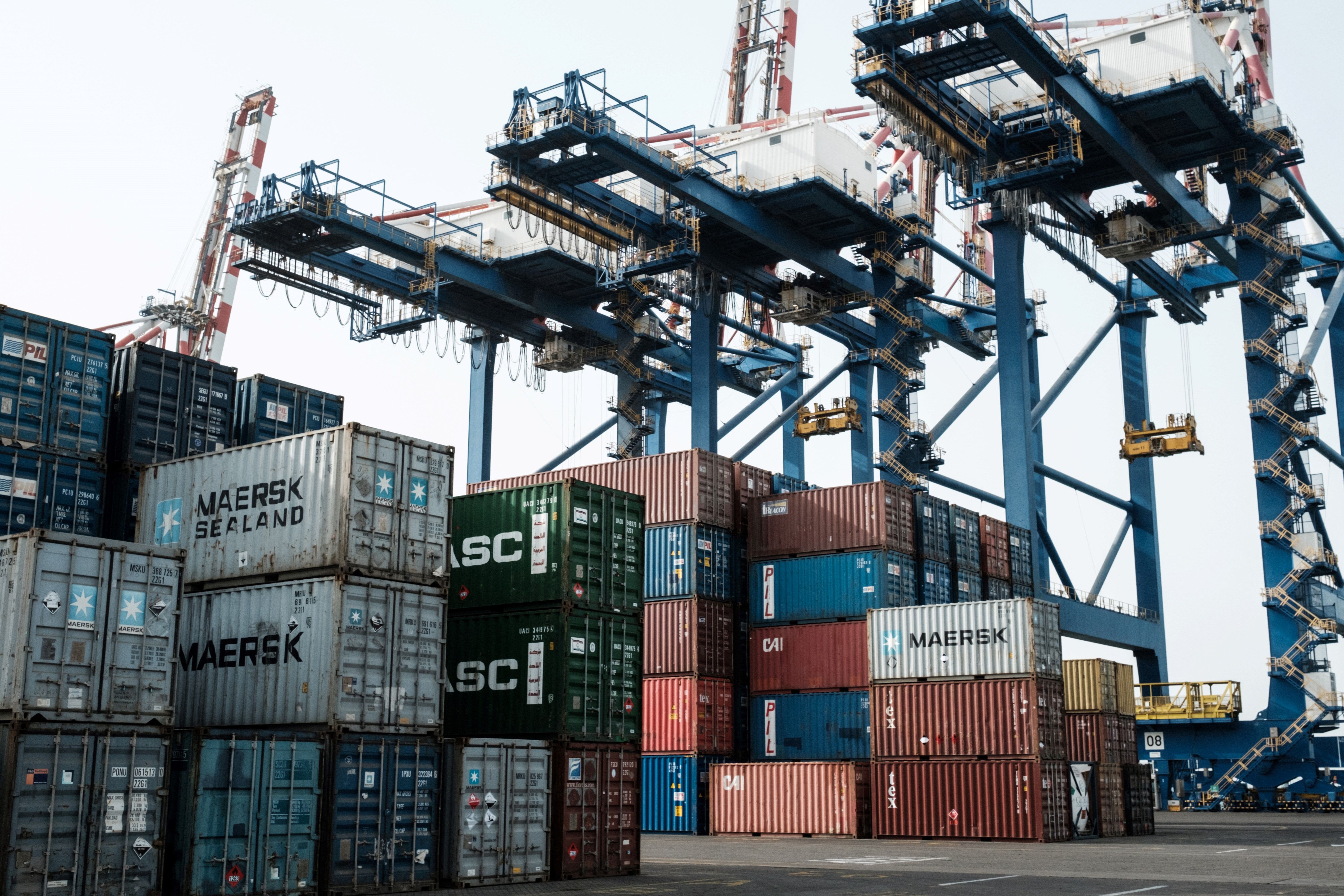 A picture shows a general view of Doraleh Multi-Purpose Port in Djibouti, on July 4, 2018. - East Africa's smallest country Djibouti launched on July 5, the first phase of Africa's biggest free-trade zone, seeking to capitalise on its strategic position on one of the world's busiest trade routes located at the intersection of major international shipping lines connecting Asia, Africa and Europe, the gateway to the Suez canal. (Photo by Yasuyoshi CHIBA / AFP) (Photo credit should read YASUYOSHI CHIBA/AFP via Getty Images)