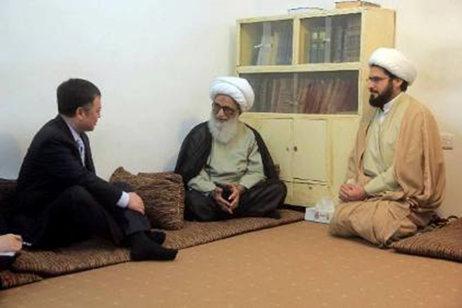 Ambassador Chen Weiqing with Sheikh Bashir al-Najafi[12]
