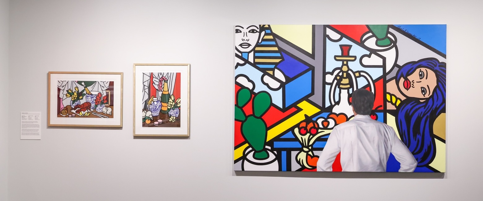 Rasha Eleyan, left: Resist Don’t Resist (2025), center: Revolution is female (2025), right: Summer Fruit (Egypt a Revolution) (2011-2017). Courtesy of the artist. Installation shot at the MEI Art gallery.