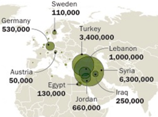 Refugees and IDPs Distribution