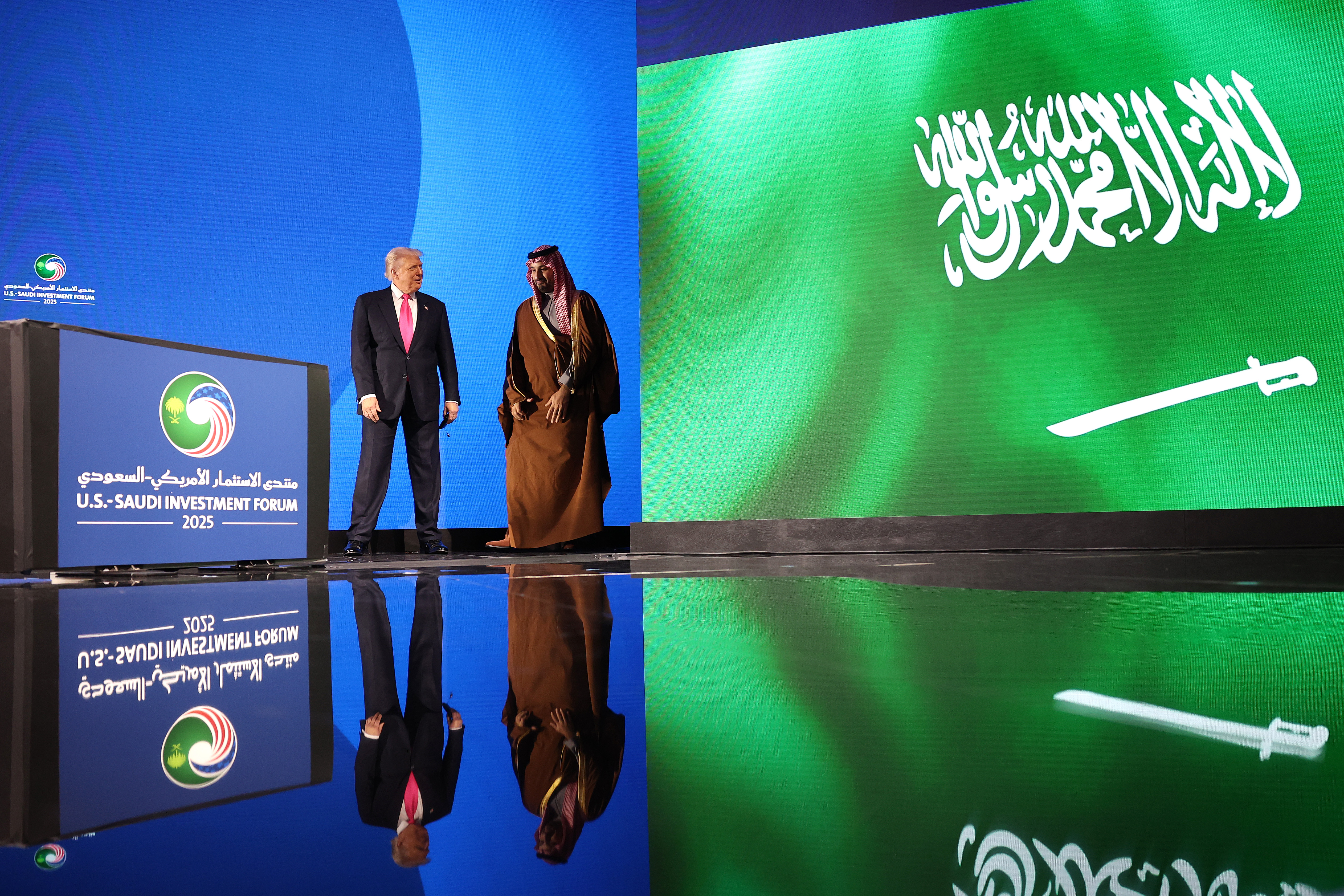 Photo above: President Donald Trump and Crown Prince Mohammed bin Salman of Saudi Arabia arrive at the US-Saudi Investment Forum at the Kennedy Center on November 19, 2025, in Washington, DC. Photo by Win McNamee/Getty Images.