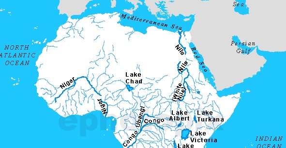 Middle East Map Bodies Of Water