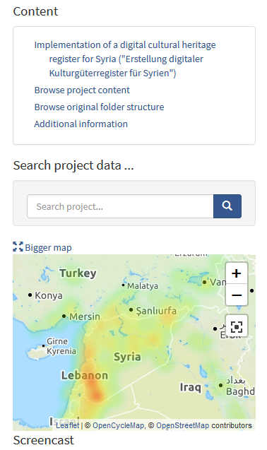 Syrian Heritage Archive Project search