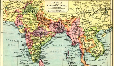 antique map of India before contemporary boundaries