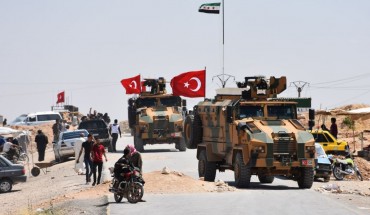 Turkish army completes round of patrols in Manbij. Credit: Anadolu Agency / Contributor