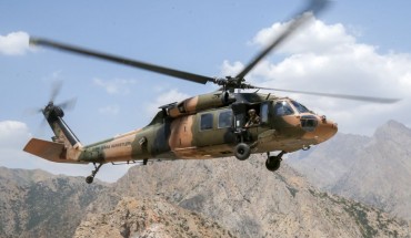  Turkish soldiers arrive operation site between Ikiyaka Mountains and Daglica by military helicopter as Turkish Armed Forces stage operation against PKK terrorists near Iraq border, in Hakkari, Turkey on August 15, 2017. 