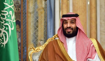 Saudi Arabia's Crown Prince Mohammed bin Salman attends a meeting with the US secretary of state in Jeddah, Saudi Arabia, on September 18, 2019.