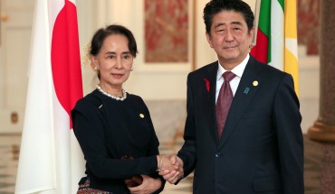 Aung San Suu Kyi & Shinzo Abe | Tokyo, Oct 9, 2018