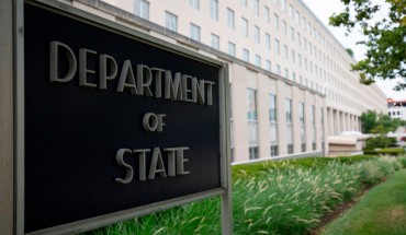 The US Department of State building is seen in Washington, DC, on July 22, 2019. 