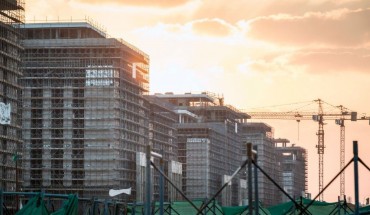 Construction of ministerial buildings at the governmental district in the new administrative capital, some 50 km east of the capital Cairo, on March 7, 2019.