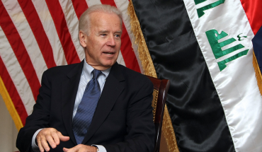 US Vice President Joe Biden meets with General Lloyd Austin, the commander of United States Forces - Iraq (USF-I), and US ambassador in Iraq James Jeffrey at the US embassy upon the former's arrival at Baghdad on a surprise visit on November 29, 2011, during which he is due to meet top Iraqi officials, as American troops depart Iraq ahead of a year-end deadline.