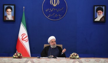 TEHRAN, IRAN - MAY 06: (----EDITORIAL USE ONLY â MANDATORY CREDIT - "IRANIAN PRESIDENCY / HANDOUT" - NO MARKETING NO ADVERTISING CAMPAIGNS - DISTRIBUTED AS A SERVICE TO CLIENTS----) Iranian President Hassan Rouhani makes a statement at the cabinet meeting in Tehran, Iran on May 06, 2020. (Photo by Iranian Presidency / Handout/Anadolu Agency via Getty Images)