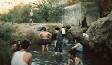 Hot Springs, Jordan (2017) by Nadia Bseiso. Currently on view at the MEI Art Gallery.