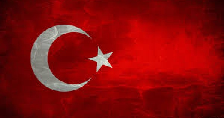 turkish flag - red field with crescent moon and star