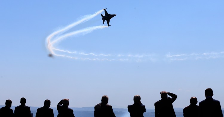 F-35 American made fighter jet showing off advanced maneuverability