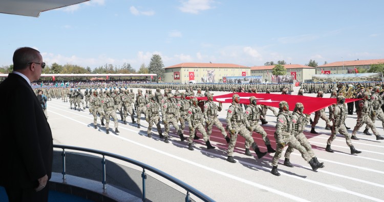 Erdogan observing military