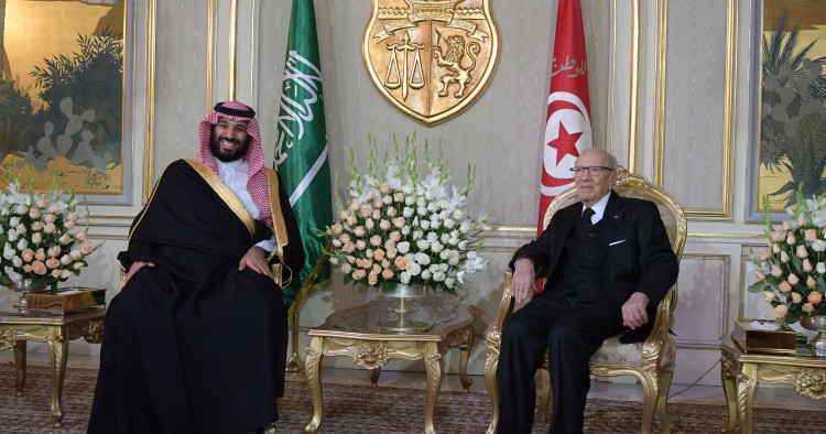 Tunisian President and Saudi Crown Prince meetings