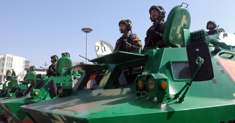 Military rally in Kashgar for anti-terrorism and maintaining stability