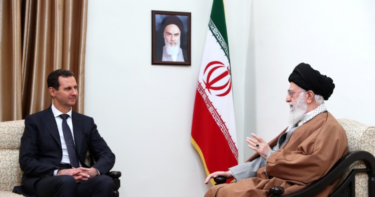 Iran's religious leader Ayatollah Ali Khamenei meets Syrian leader Bashar al-Assad in Tehran, Iran on February 25, 2019.