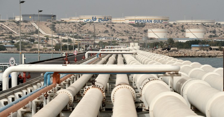 Kharg Island Oil Terminal in Iran