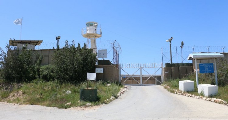 A picture taken from Naqoura city of Lebanon shows UNIFIL bases as construction works those are being conducted by Israeli Army along the Israel-Lebanon border on April 20, 2017. Hezbollah militias hosted press members to let them observe the mined border line, known as "Blue Line" which hosts United Nations Interim Force in Lebanon (UNIFIL). (Photo by Muhammed Ali Akman/Anadolu Agency/Getty Images)