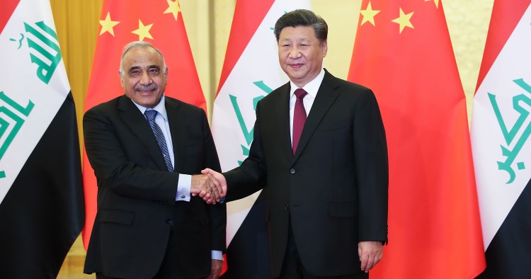 PM Adil Abdul-Mahdi & Pres. Xi Xinping, Sept 9, 2019 (Lintao Zhang/Getty Images) 