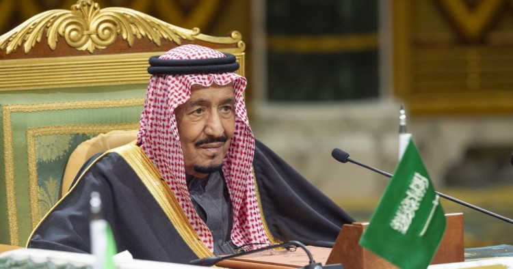  Saudi Arabian King Salman bin Abdulaziz al-Saud chairs the 40th Gulf Cooperation Council (GCC) annual summit in Riyadh, Saudi Arabia on December 10, 2019.