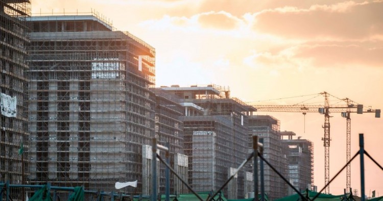 Construction of ministerial buildings at the governmental district in the new administrative capital, some 50 km east of the capital Cairo, on March 7, 2019.