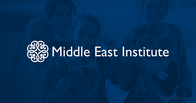 middle east institute logo with blue background