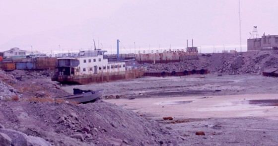 Dry harbor on Lake Urmia 