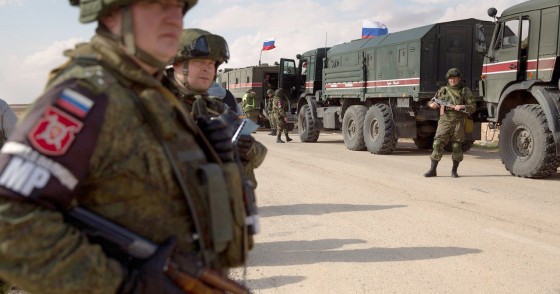  A humanitarian convoy organized by the UNHCR and protected by Russian military police arrives in Homs from Rukban refugee camp.