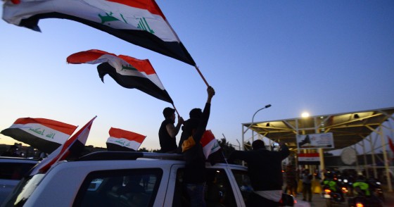 Iraqis celebrate the reopening of the Green Zone