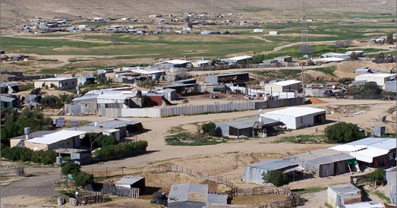 A picture of a Bedouin village in Israel. 