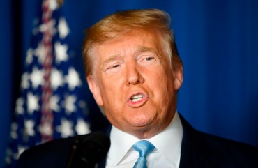 US President Donald Trump makes a statement on Iran at the Mar-a-Lago estate in Palm Beach Florida, on January 3, 2020. 