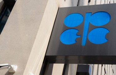 OPEC logo is seen at the Organisation of Petroleum Exporting Countries (OPEC) building. 