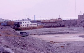 Dry harbor on Lake Urmia 
