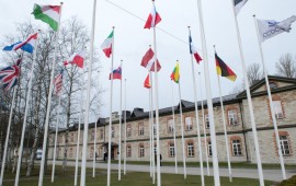 The NATO Cooperative Cyber Defence Centre of Excellence (CoE) in Tallinn, Estonia, 14 April 2015.
