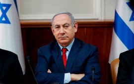 Israel's Prime Minister Benjamin Netanyahu attends the weekly cabinet meeting in Jerusalem on January 5, 2020. 