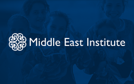 middle east institute logo with blue background